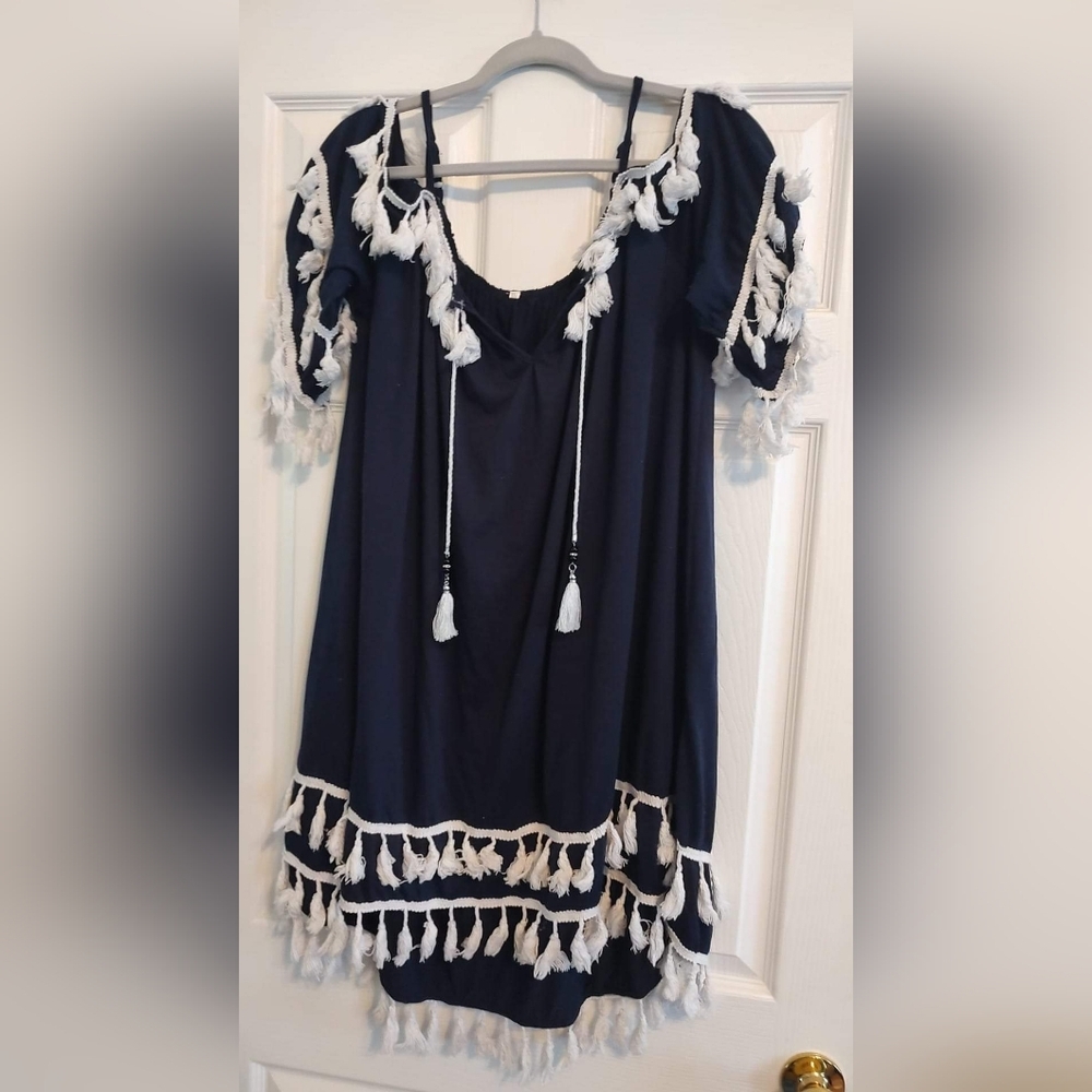 Navy Boho coverup